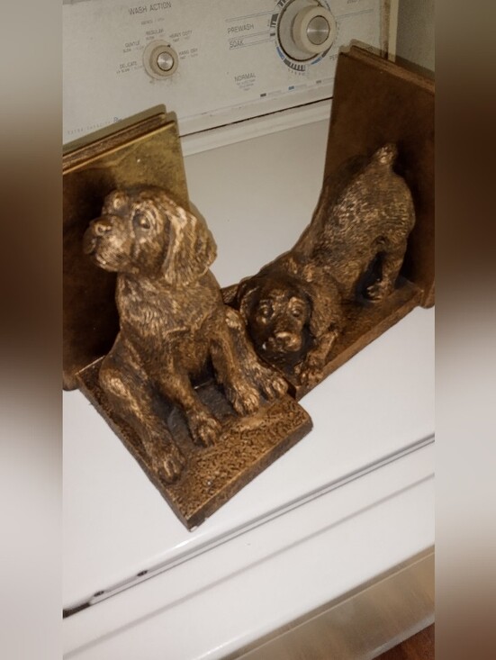 The Unbranded Brand Other - EUC Adoreable Black And Bronze Color Dog Bookends - Pair.